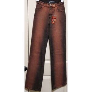 BrazilRoxx Jeans BR 36/US 0 Brown (Front) Black (Rear) NEW W/Tag